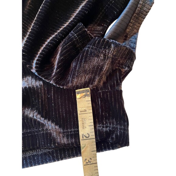 Wild Fable Romper Black Metallic Stripes Long Sleeve V-neck Velvet Sexy Witchy M - Picture 15 of 16